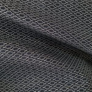 Duo bouillottes sèches en coton aux graines de lin, déhoussables et lavables - Cercles blancs fond noir