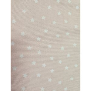 Duo bouillottes sèches en coton aux graines de lin, déhoussables et lavables - Etoiles blanches fond rose clair