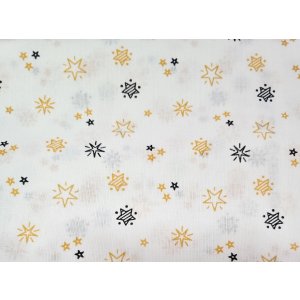 Duo bouillottes sèches en coton aux graines de lin, déhoussables et lavables - Etoiles moutarde et noires