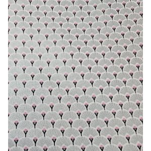 Etui livret de famille - Couleur au choix - Eventails argentées glitter et rose