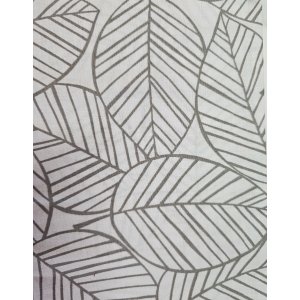 Duo bouillottes sèches en coton aux graines de lin, déhoussables et lavables - Feuilles gris fonce