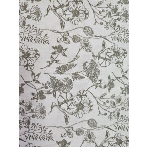 Duo bouillottes sèches en coton aux graines de lin, déhoussables et lavables - Fleurs taupe