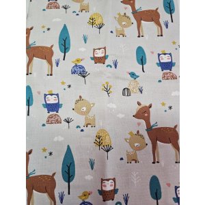 Duo bouillottes sèches en coton aux graines de lin, déhoussables et lavables - Forêt enchantée