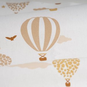 Duo bouillottes sèches en coton aux graines de lin, déhoussables et lavables - Montgolfière