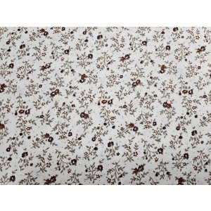 Duo bouillottes sèches en coton aux graines de lin, déhoussables et lavables - Petites fleurs marron