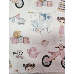 Duo bouillottes sèches en coton aux graines de lin, déhoussables et lavables - Rétro girls world