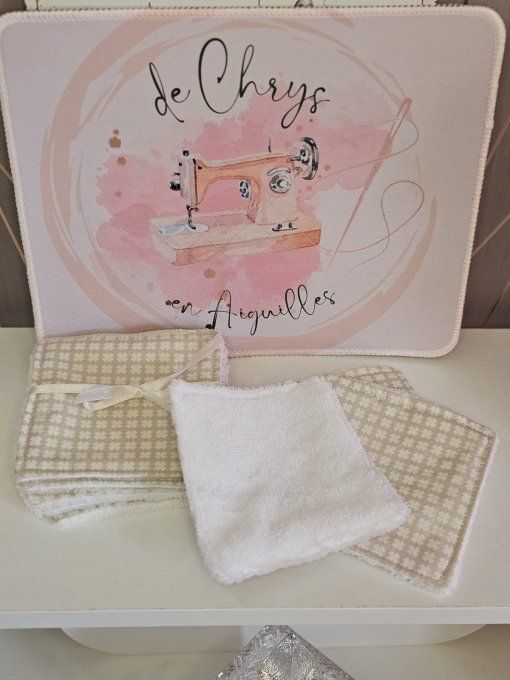 Lingette démaquillante / visage lot de 7 et son panier