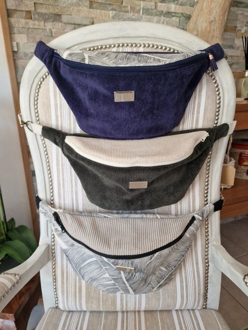 Sac Banane New York Velours COULEUR AU CHOIX