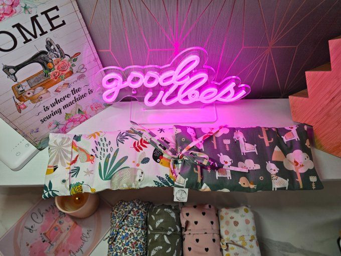 Duo bouillottes sèches en coton aux graines de lin, déhoussables et lavables