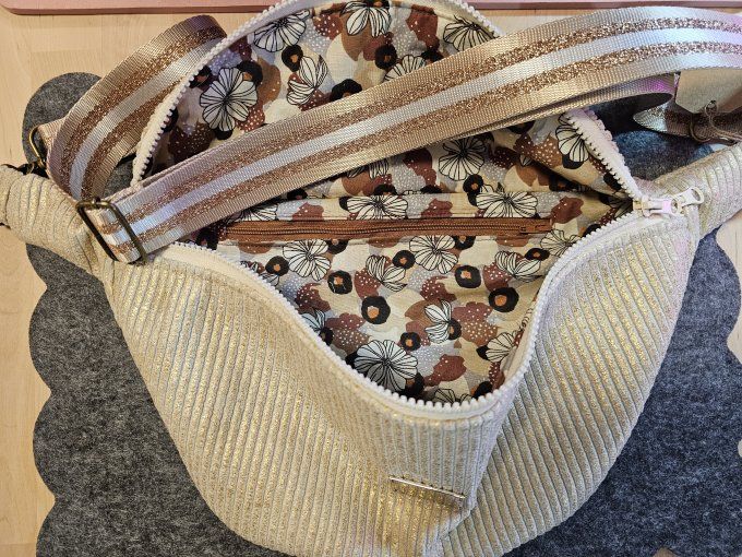 Sac Banane New York (beige doré)