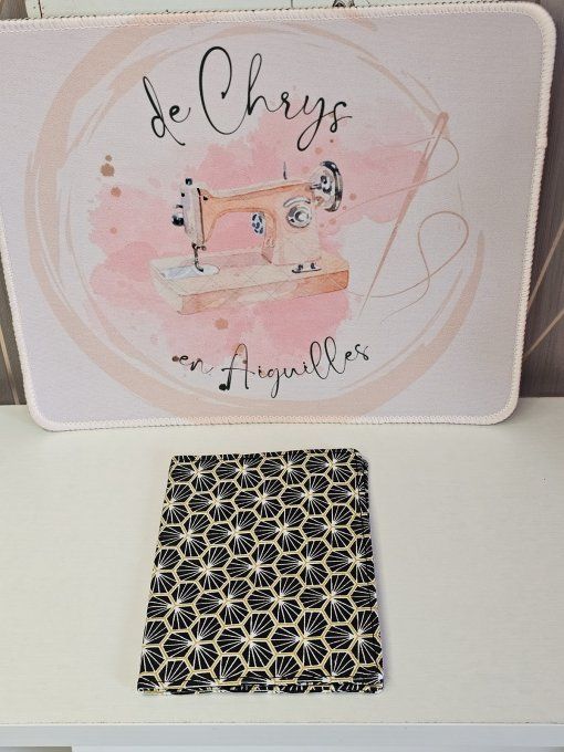 Etui à passeport hexagonal Noir/Doré