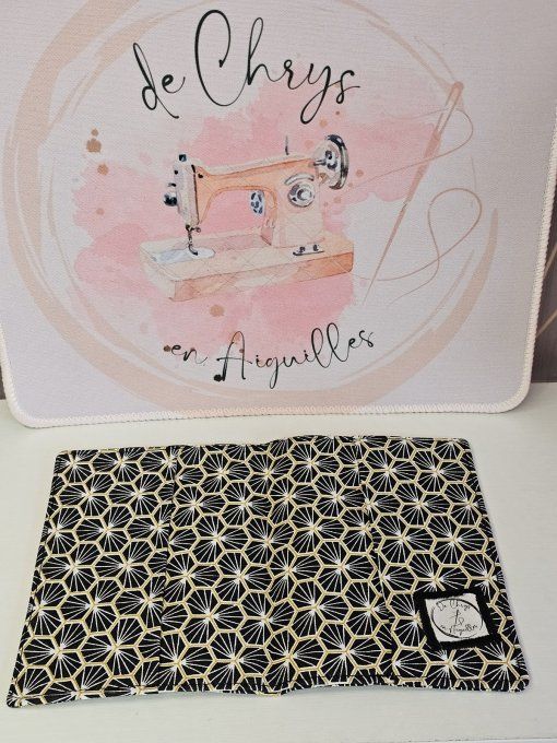 Etui à passeport hexagonal Noir/Doré