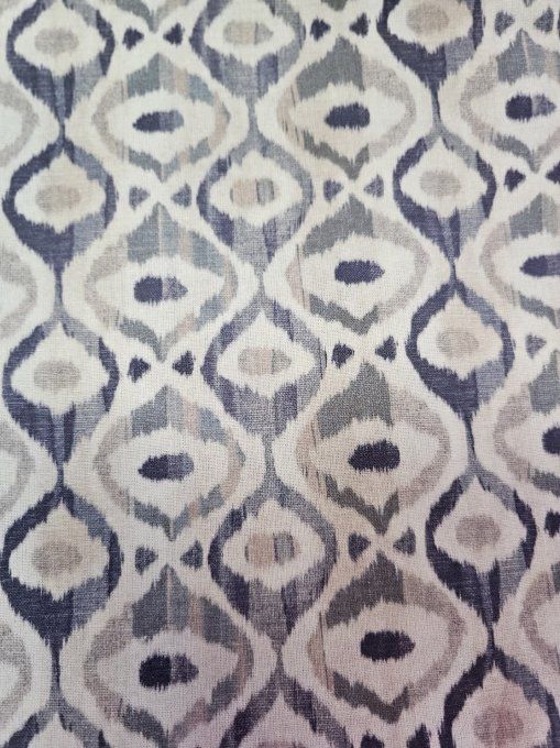 Etui à bijoux nomade - Ikat bleu beige