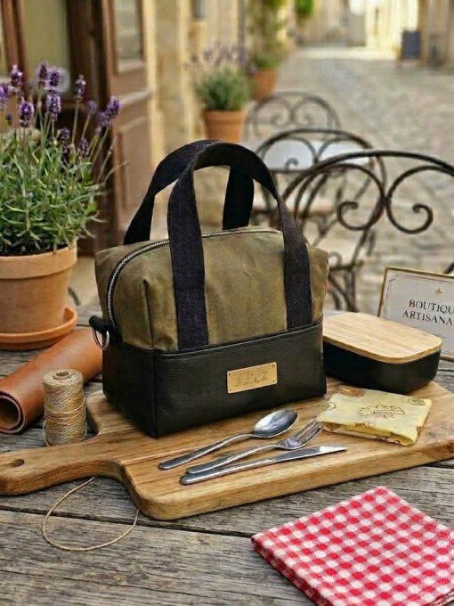 Lunch box La Cassis- Noir/Kaki