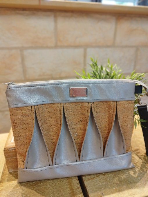 Pochette à Soufflet - Liège &  Gris
