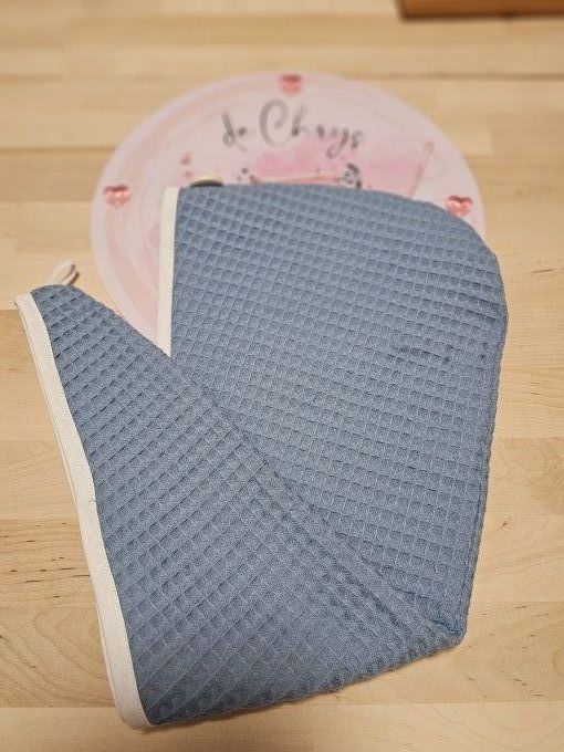 Couronne de bain bleu jeans/bord blanc